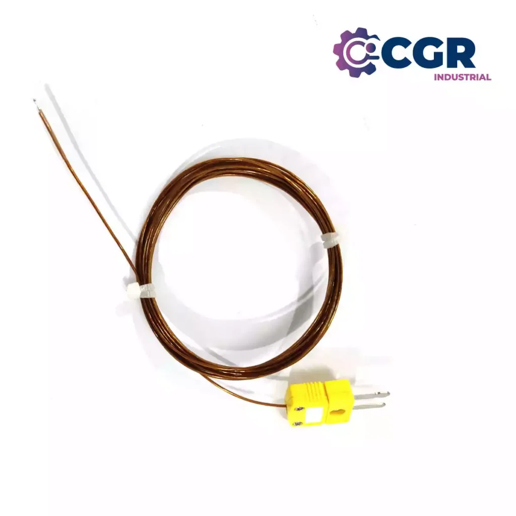 Termocupla tipo K precableado en forro de teflón con junta expuesta