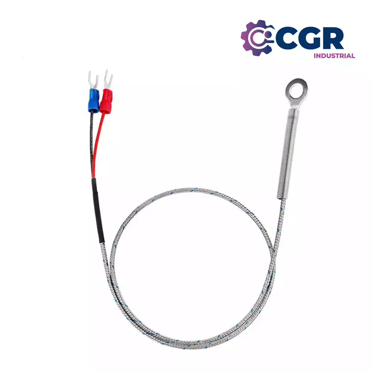 Termocupla tipo J precableado con bulbo tipo ojal