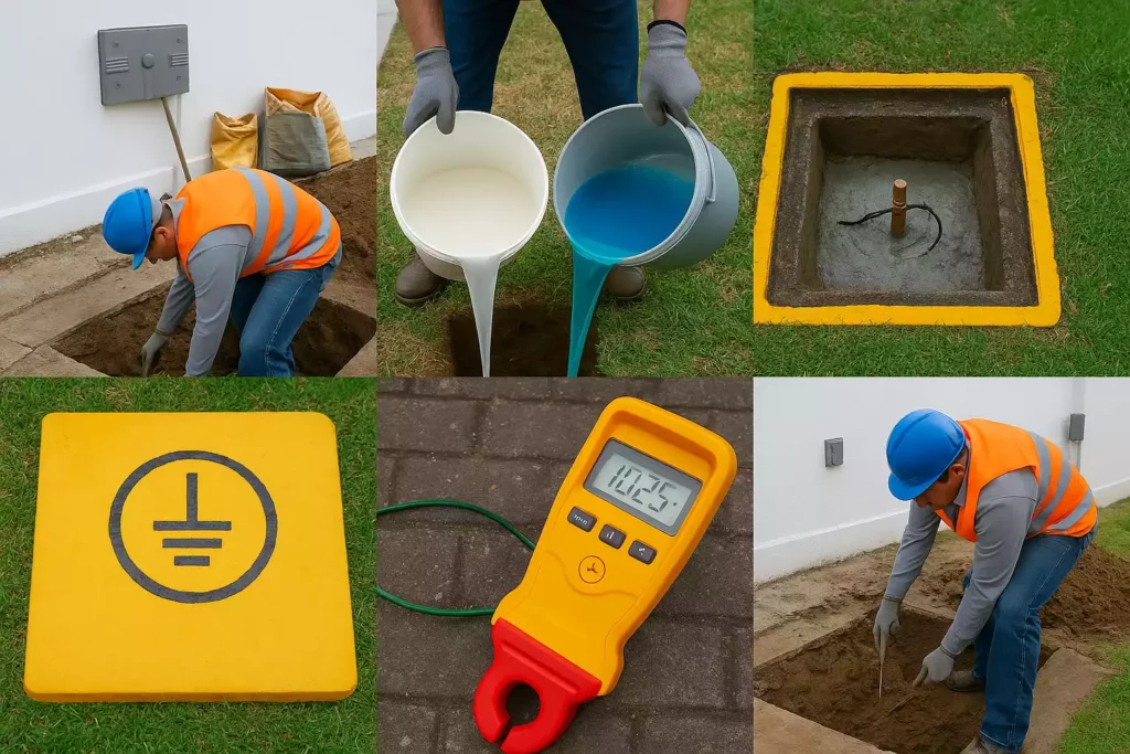 Procedimiento de mantenimiento de pozo a tierra