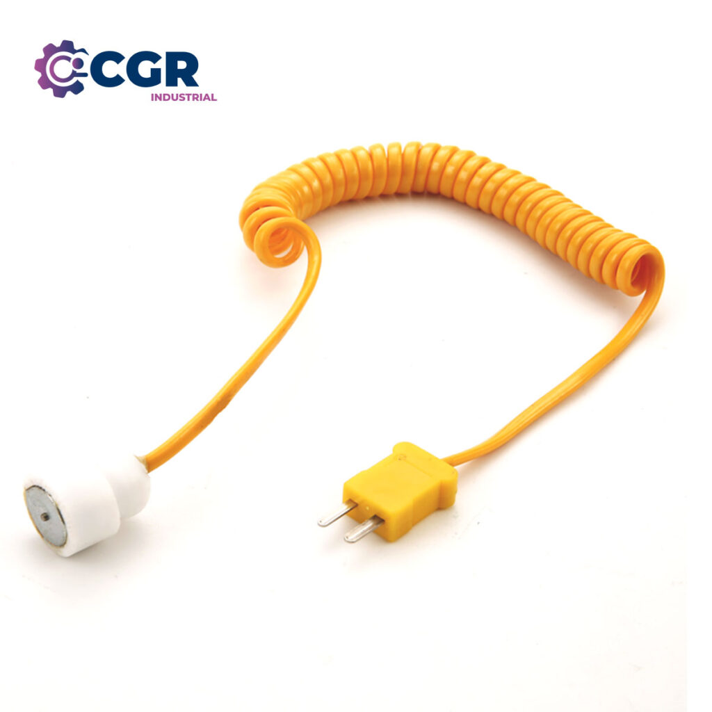 Termocupla tipo K magnético con cable tipo teléfono y mini conector macho
