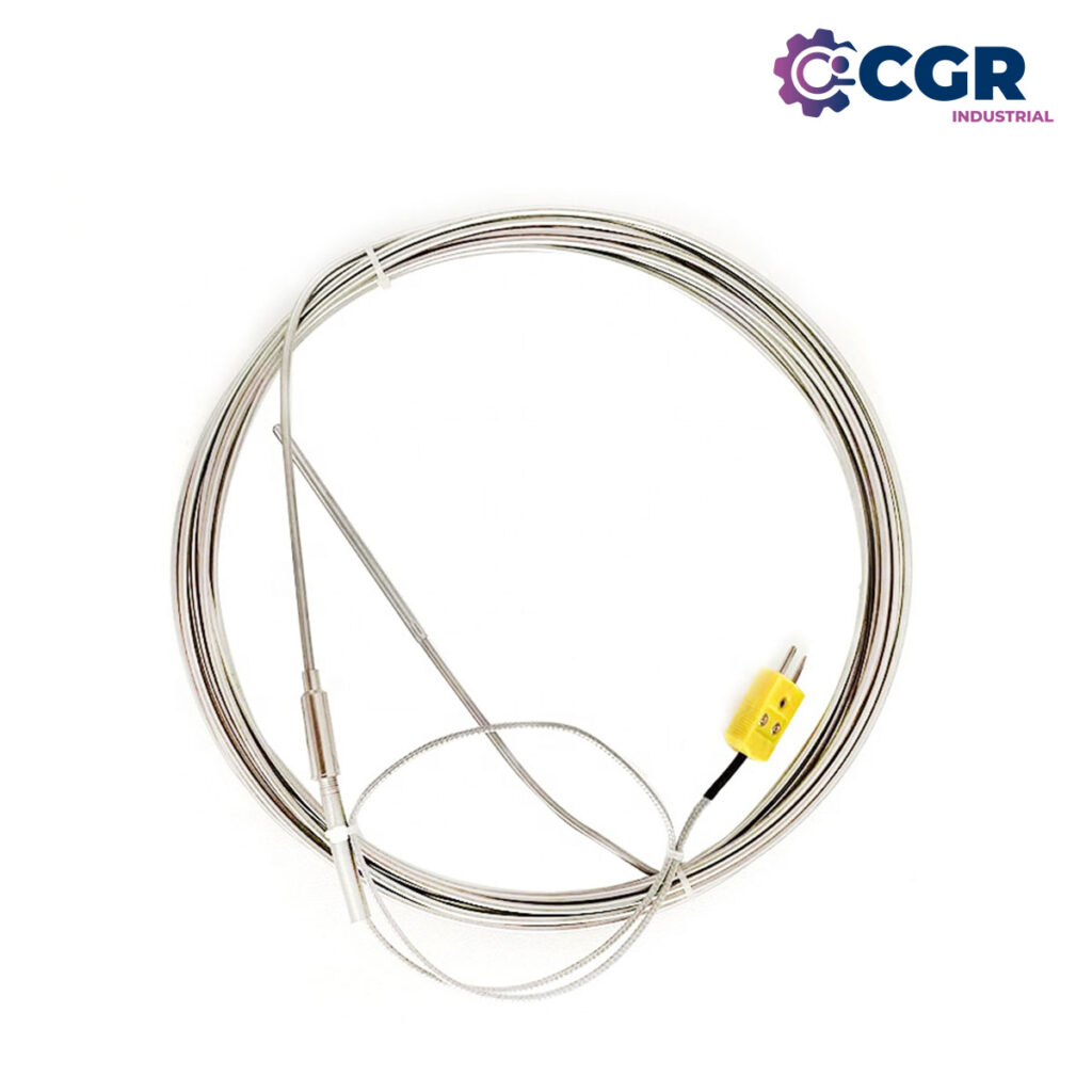 Termocupla tipo K flexible encamisado para tratamiento térmico