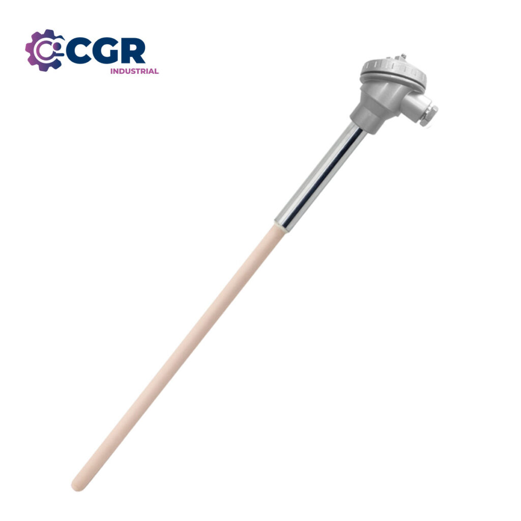 Termocupla tipo K con funda cerámica de alta alúmina
