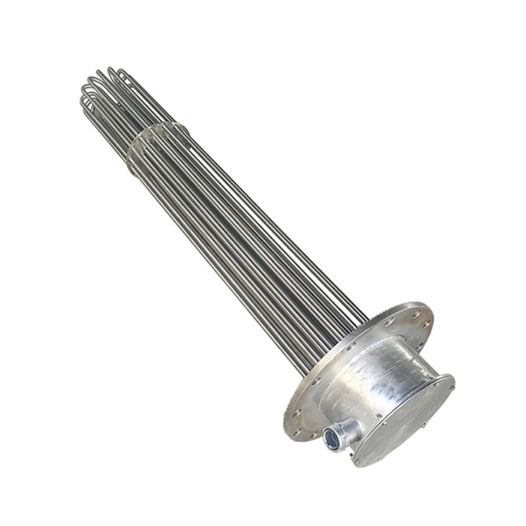 Imagen de una resistencia eléctrica tipo flange o brida en lima